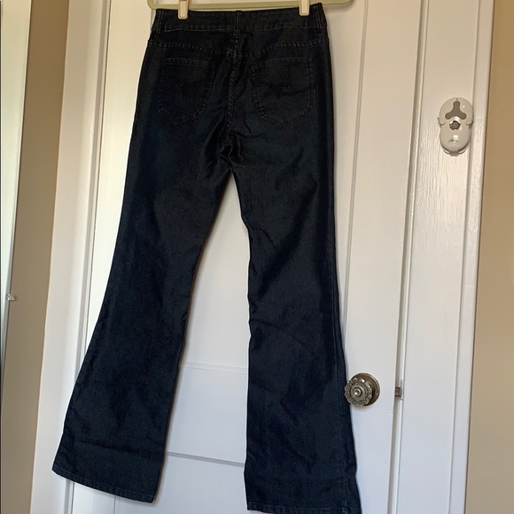 Chico’s Dark Denim Trouser Style Jeans 0 Regular - Picture 4 of 6